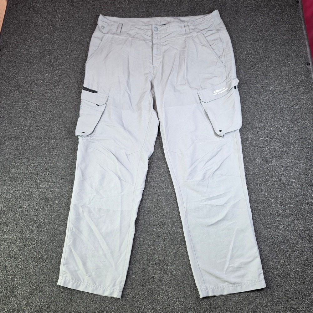 Grundens Breakwater Cargo Pants Gray Mens 42R Tactical Fishing Hiking Outdoor